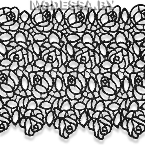 2486 CF Кружево синтетическое 100мм Ц:Чёрный 