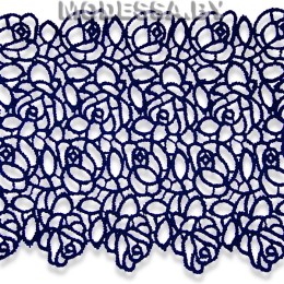 2486 CF Кружево синтетическое 100мм Ц:Т.Синий 