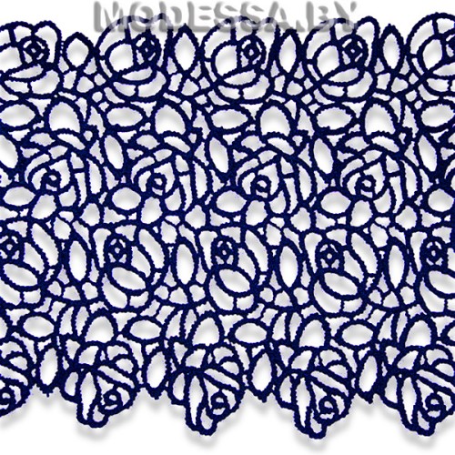 2486 CF Кружево синтетическое 100мм Ц:Т.Синий 