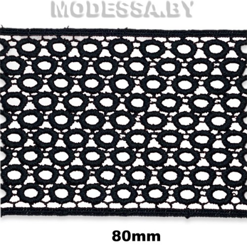 3108 Кружево синтетическое 80мм Ц:1 Чёрный 