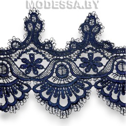 318 Кружево синтетическое 140мм Ц:Т.Синий 