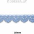 3199 Кружево синтетическое 25мм Ц:57 Голубой 