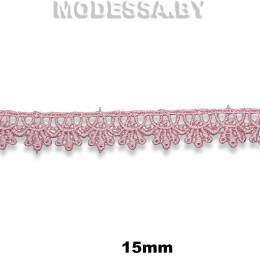 36825 Кружево синтетич. 15мм Ц:1 Гр.Розовый
