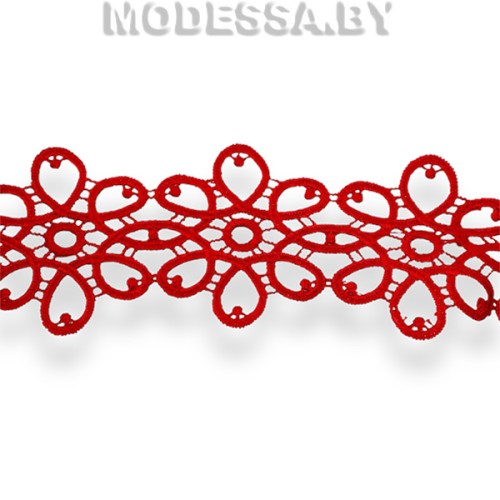 41708.18 Кружево синтетическое 65мм Ц:Красный 