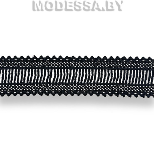 41740.115 Кружево синтетич. 40мм Ц:Чёрный 