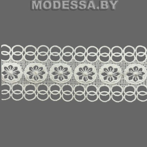 41740.12 Кружево синтетическое 60мм Ц:Молочный 