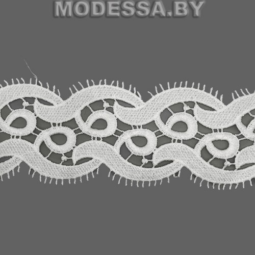 41740.3 Кружево синтетическое 70мм Ц:Молочный 