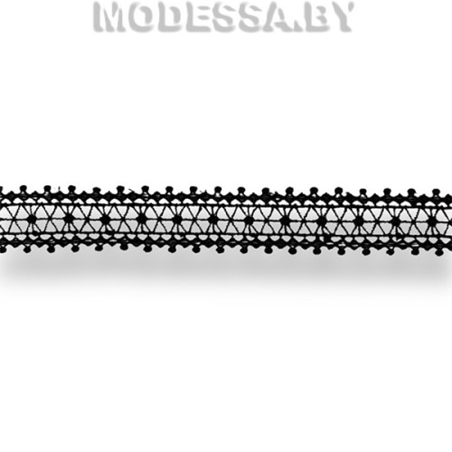 41740.4 Кружево синтетическое 25мм Ц:Чёрный 