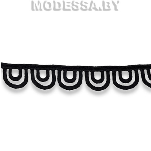 41740.6 Кружево синтетическое 20мм Ц:Чёрный