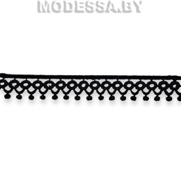 41740.7 Кружево синтетическое 18мм Ц:Чёрный 