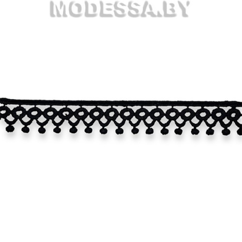 41740.7 Кружево синтетическое 18мм Ц:Чёрный 