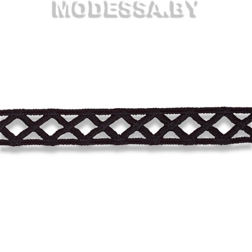 41740.9 Кружево синтетическое 18мм Ц:Чёрный 