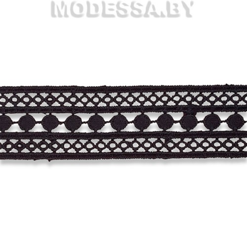 41757.16 Кружево синтетическое 32мм Ц:Чёрный 