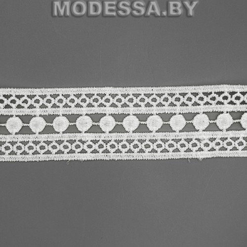 41757.16 Кружево синтетическое 32мм Ц:Молочный 