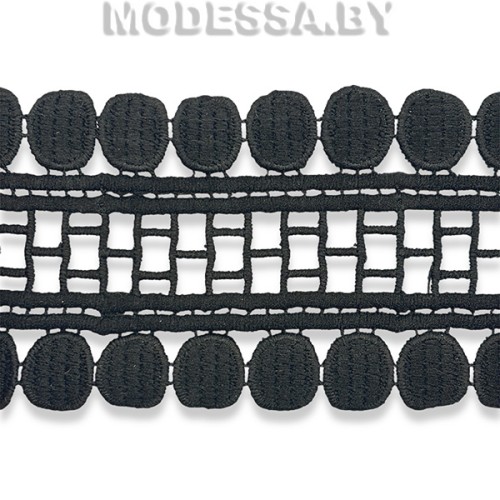 41757.27 Кружево синтетическое 85мм Ц:Чёрный 