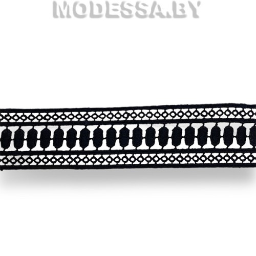 41844.1 Кружево синтетическое 40мм Ц:Чёрный 