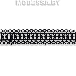 41844.4 Кружево синтетическое 25мм Ц:Чёрный 