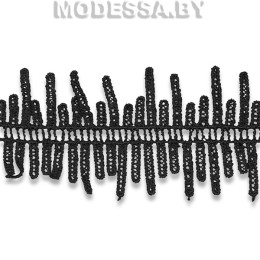 444 ZY Кружево синтетическое 50мм Ц:1 Чёрный 