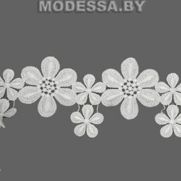  5829GF Кружево синтетическое 75мм Ц:Молочный 