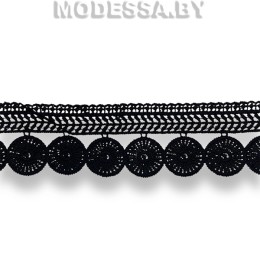 7060CF Кружево синтетическое 50мм Ц:Чёрный 
