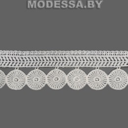 7060 CF Кружево синтетич. 55мм Ц:2 Молочный 