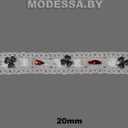 2166 A Тесьма хлопковая 20мм Ц:Белый