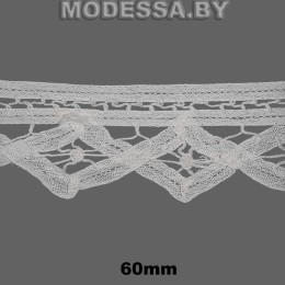 3204ZJ Тесьма хлопковая 60мм Ц:Молочный