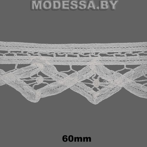 3204ZJ Тесьма хлопковая 60мм Ц:Молочный