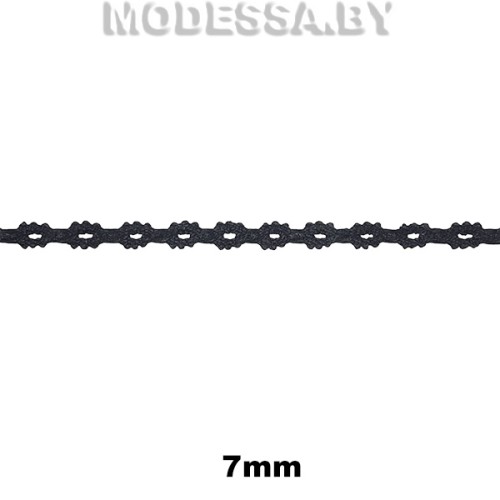 А6048 Кружево хлопковое 7мм Ц:3 Чёрный 
