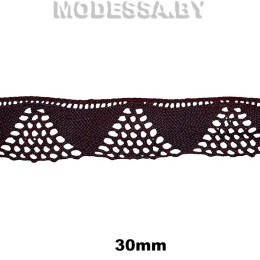 А6531-1 Кружево хлопковое 30мм Ц:Чёрный 