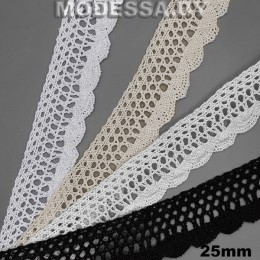 А-6554 Кружево хлопковое 25мм 