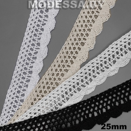 А-6554 Кружево хлопковое 25мм 