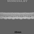 А6554 Кружево хлопковое 25мм Ц:Молочный 