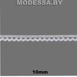 А-6849 Кружево хлопковое 10мм Ц:Белый 