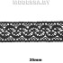 А7827 Кружево хлопковое 35мм Ц:Чёрный 