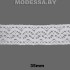 А7827 Кружево хлопковое 35мм Ц:Белый 
