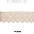 8202А Кружево хлопковое 40мм Ц:Бежевый 