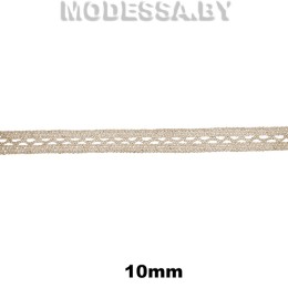 8474 Кружево хлопковое 10мм Ц:Бежевый