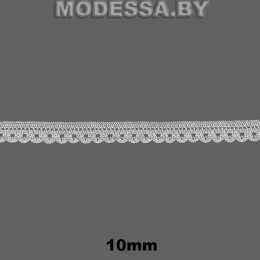 А-8498 Кружево хлопковое эласт. 10мм Ц:Молочный 