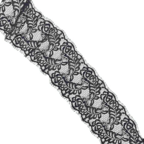 А 079 Кружево синтетическое 130мм Ц:Чёрный 