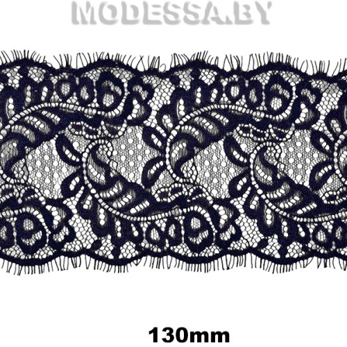 А 079 Кружево синтетическое 130мм Ц:Чёрный 