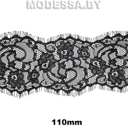 А 082 Кружево синтетическое 110мм Ц:Чёрный 