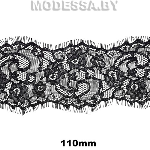 А 082 Кружево синтетическое 110мм Ц:Чёрный 