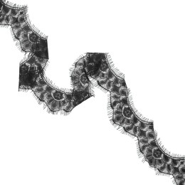 А 421 Кружево синтетическое 85мм Ц:Чёрный 