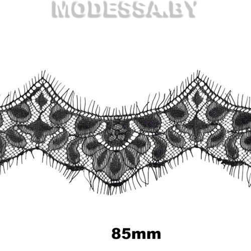 А 421 Кружево синтетическое 85мм Ц:Чёрный 