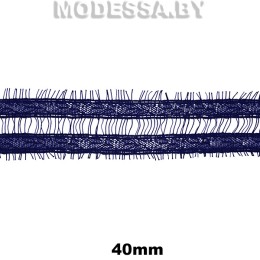 682 А Кружево синтетическое 40мм Ц:Синий 