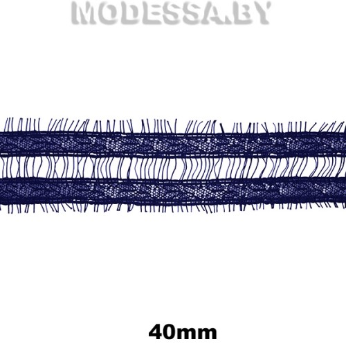 682 А Кружево синтетическое 40мм Ц:Синий 