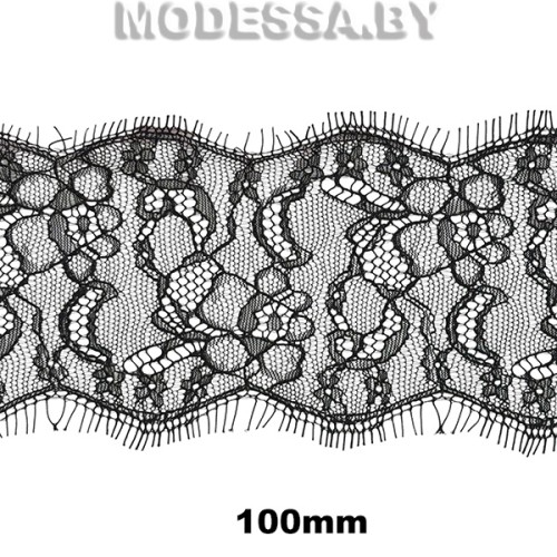 А 685 Кружево синтетическое 100мм Ц:Чёрный