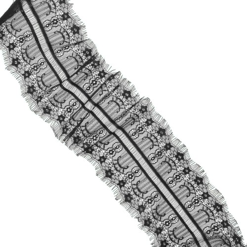 751 А Кружево синтетическое 150мм Ц:Чёрный 