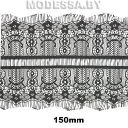 751 А Кружево синтетическое 150мм Ц:Чёрный 